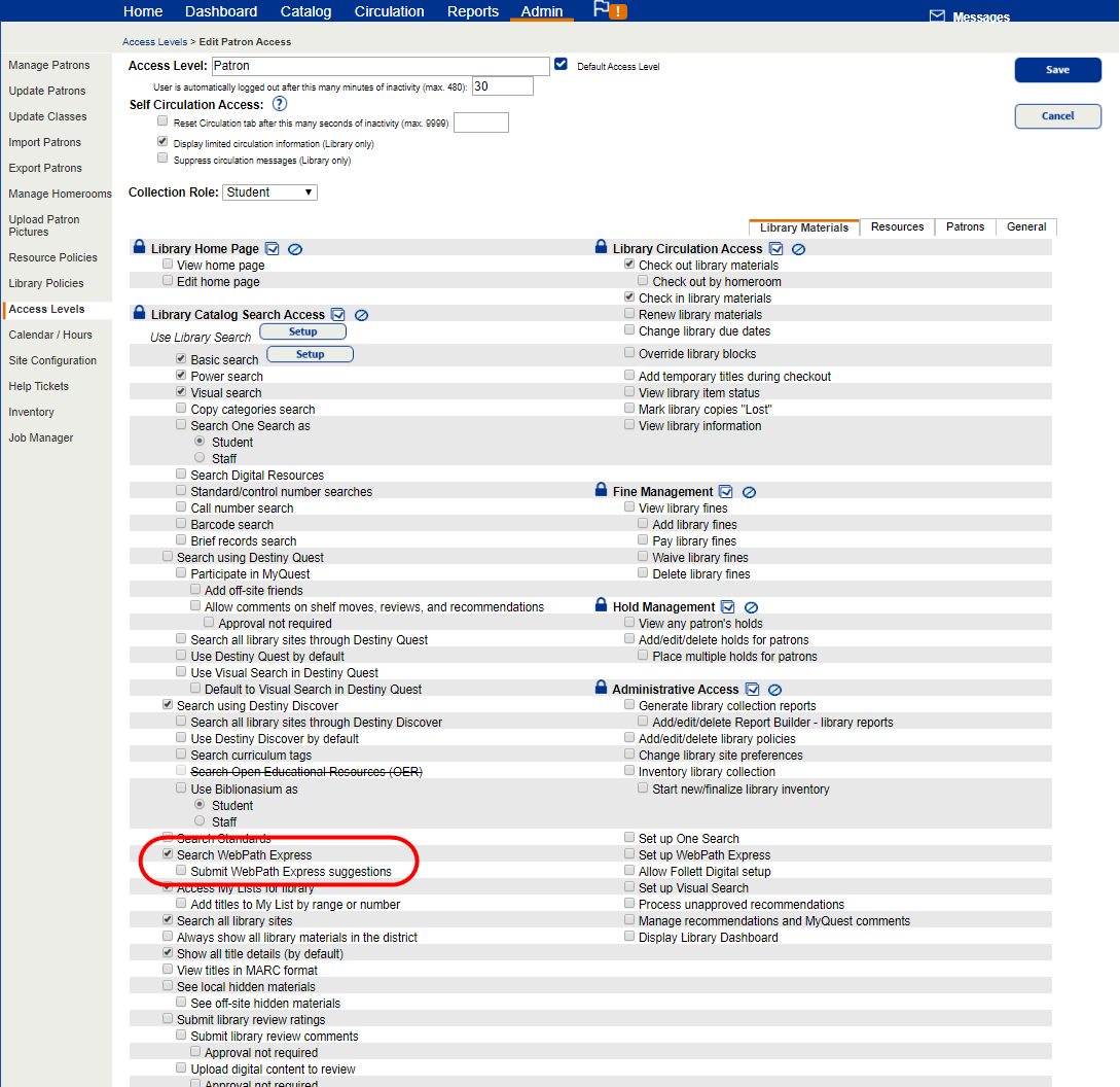 WebPath Express permissions.